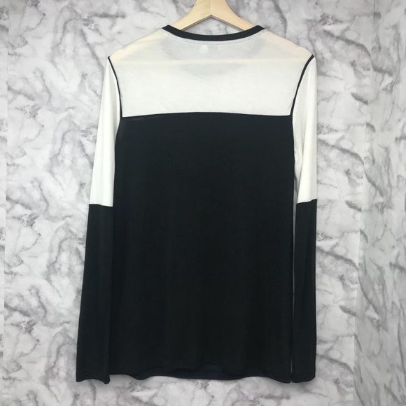 Vince Color-block Long Sleeve Top - Picture 6 of 8